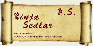 Minja Sedlar vizit kartica